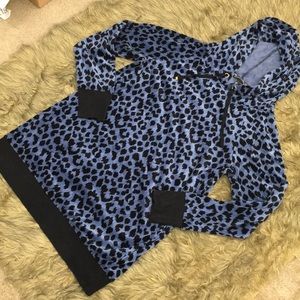 Blue Cheetah Print Victoria’s Secret Sweater